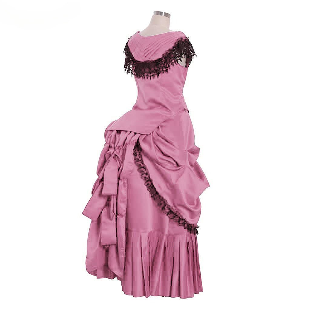 Victorian Bustle Gown | Elegant Queen’s Gothic Georgian Dress for Masquerade & Reenactment-Astricos