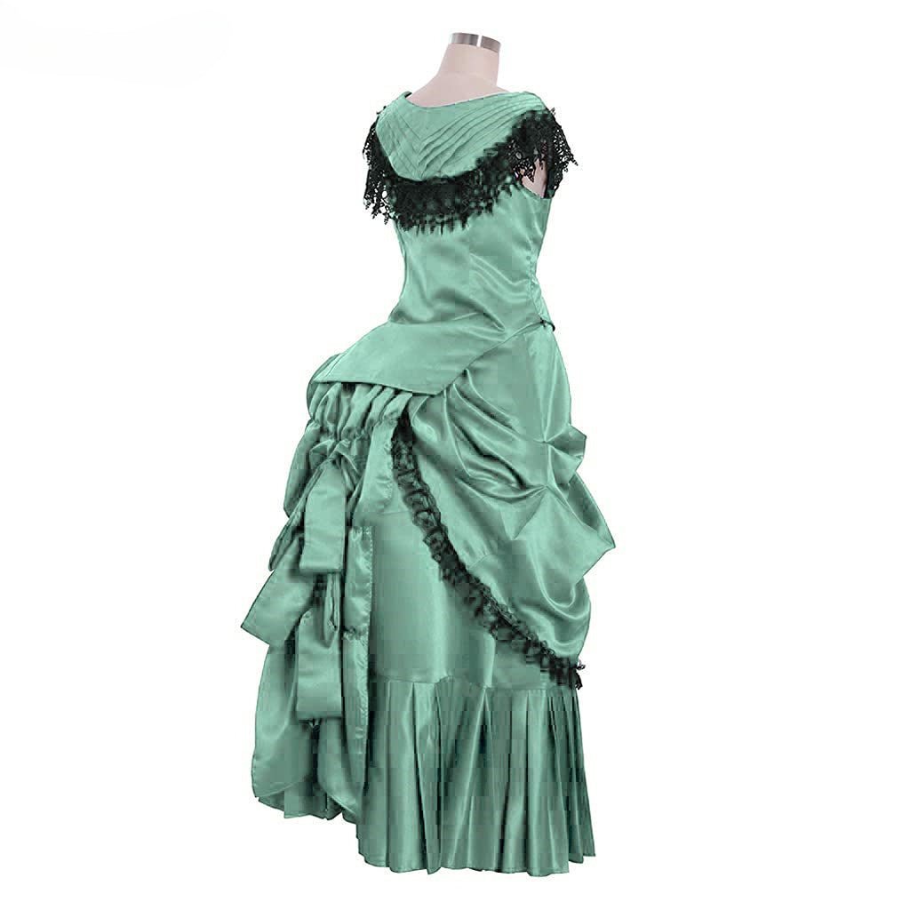 Victorian Bustle Gown | Elegant Queen’s Gothic Georgian Dress for Masquerade & Reenactment-Astricos