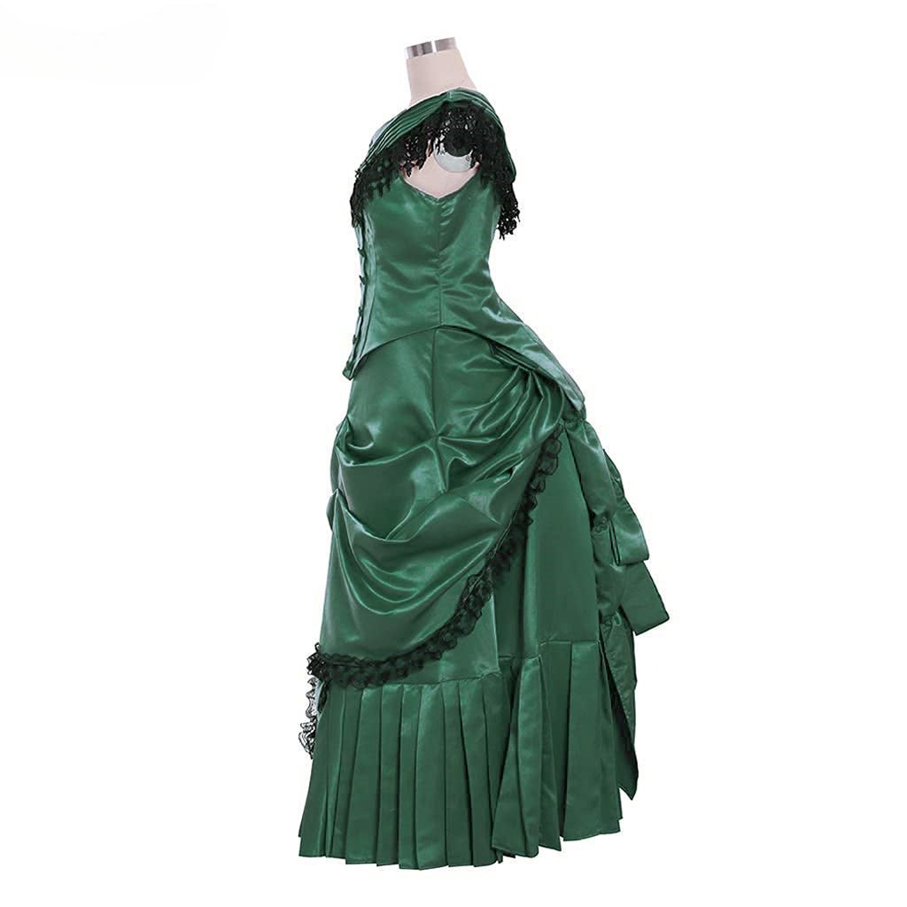 Victorian Bustle Gown | Elegant Queen’s Gothic Georgian Dress for Masquerade & Reenactment-Astricos