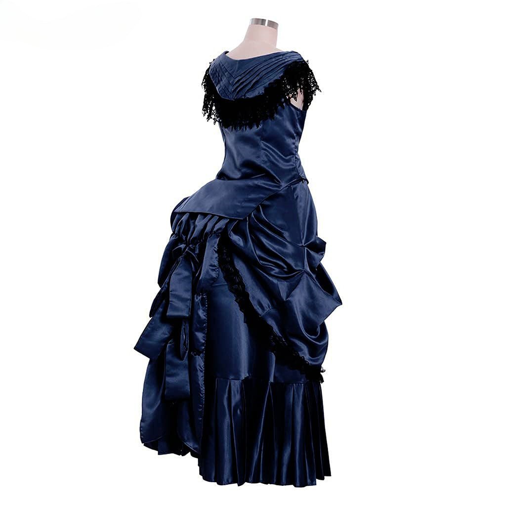 Victorian Bustle Gown | Elegant Queen’s Gothic Georgian Dress for Masquerade & Reenactment-Astricos