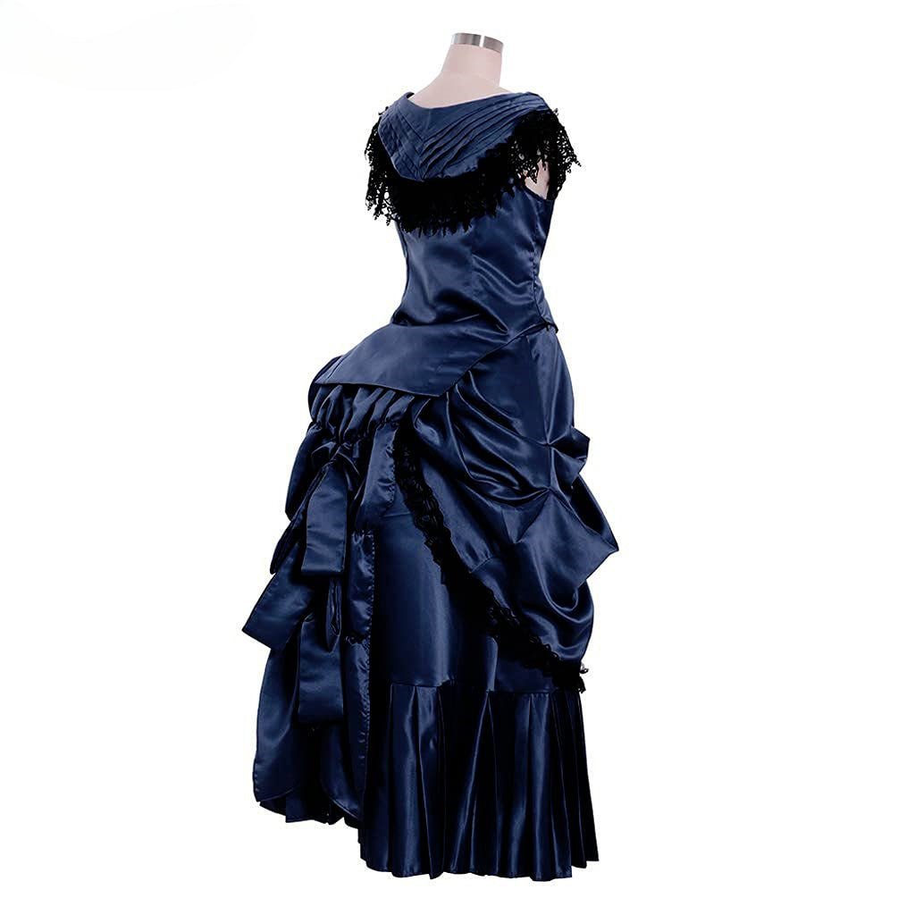 Victorian Bustle Gown | Elegant Queen’s Gothic Georgian Dress for Masquerade & Reenactment-Astricos