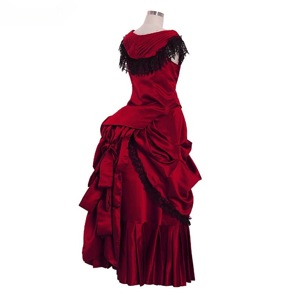 Victorian Bustle Gown | Elegant Queen’s Gothic Georgian Dress for Masquerade & Reenactment-Astricos