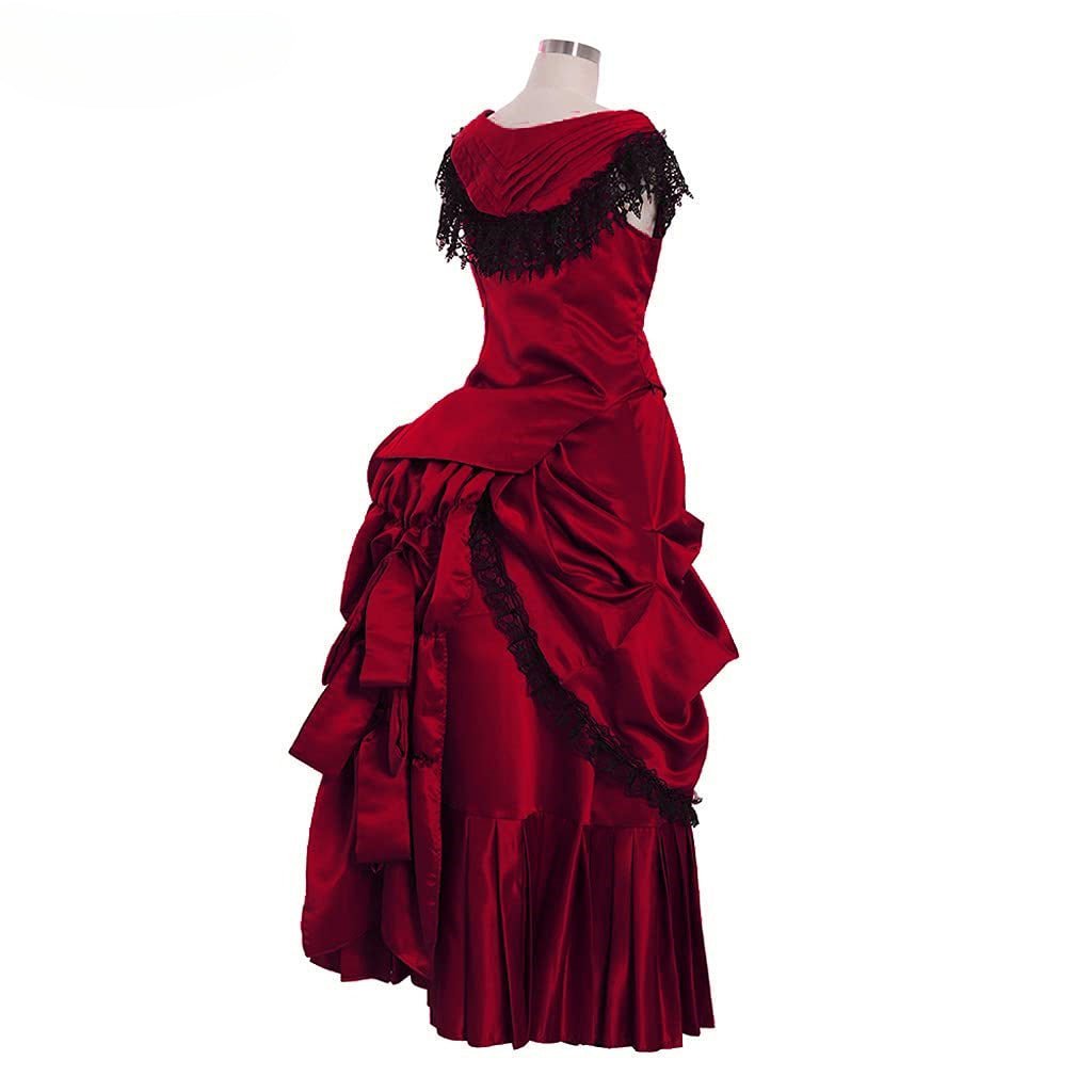 Victorian Bustle Gown | Elegant Queen’s Gothic Georgian Dress for Masquerade & Reenactment-Astricos