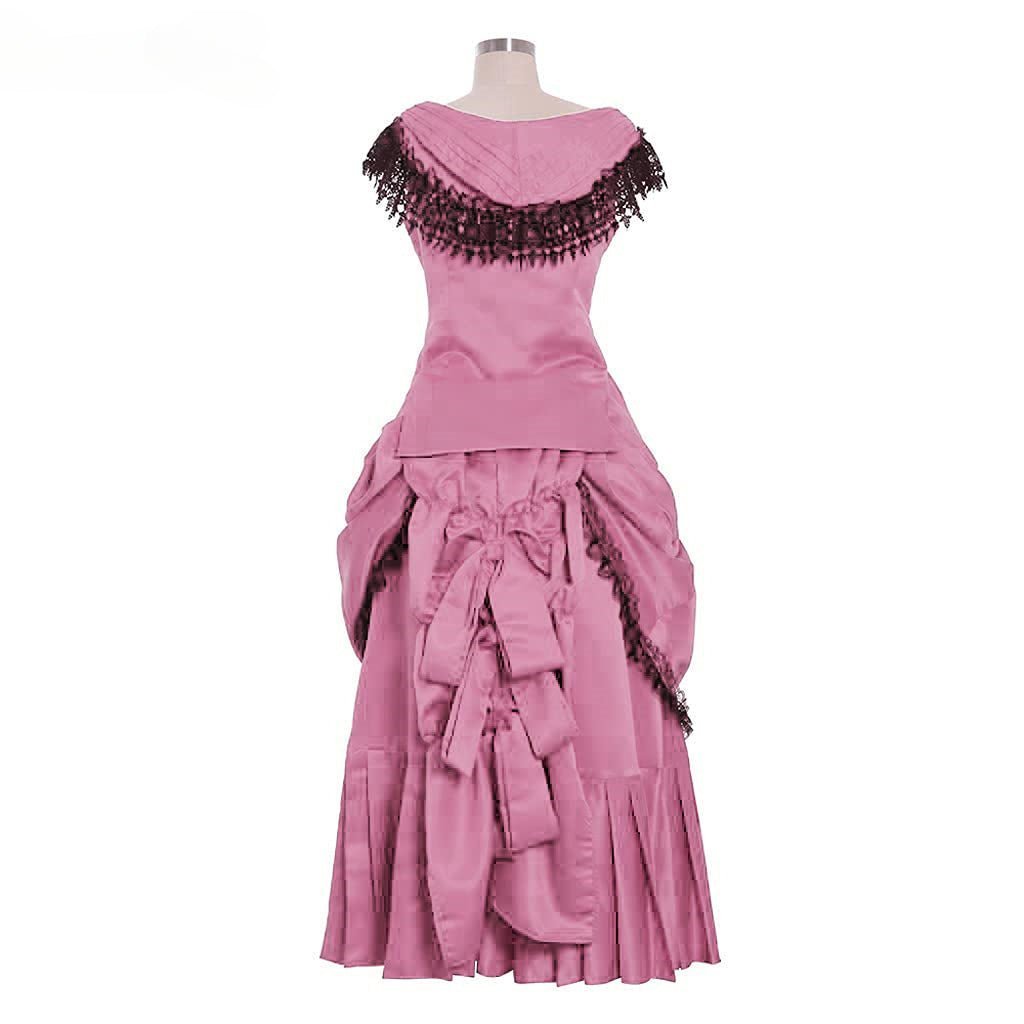 Victorian Bustle Gown | Elegant Queen’s Gothic Georgian Dress for Masquerade & Reenactment-Astricos