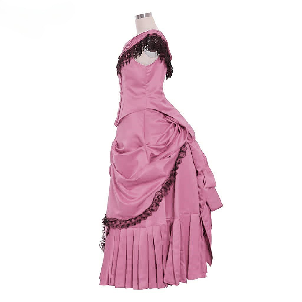 Victorian Bustle Gown | Elegant Queen’s Gothic Georgian Dress for Masquerade & Reenactment-Astricos