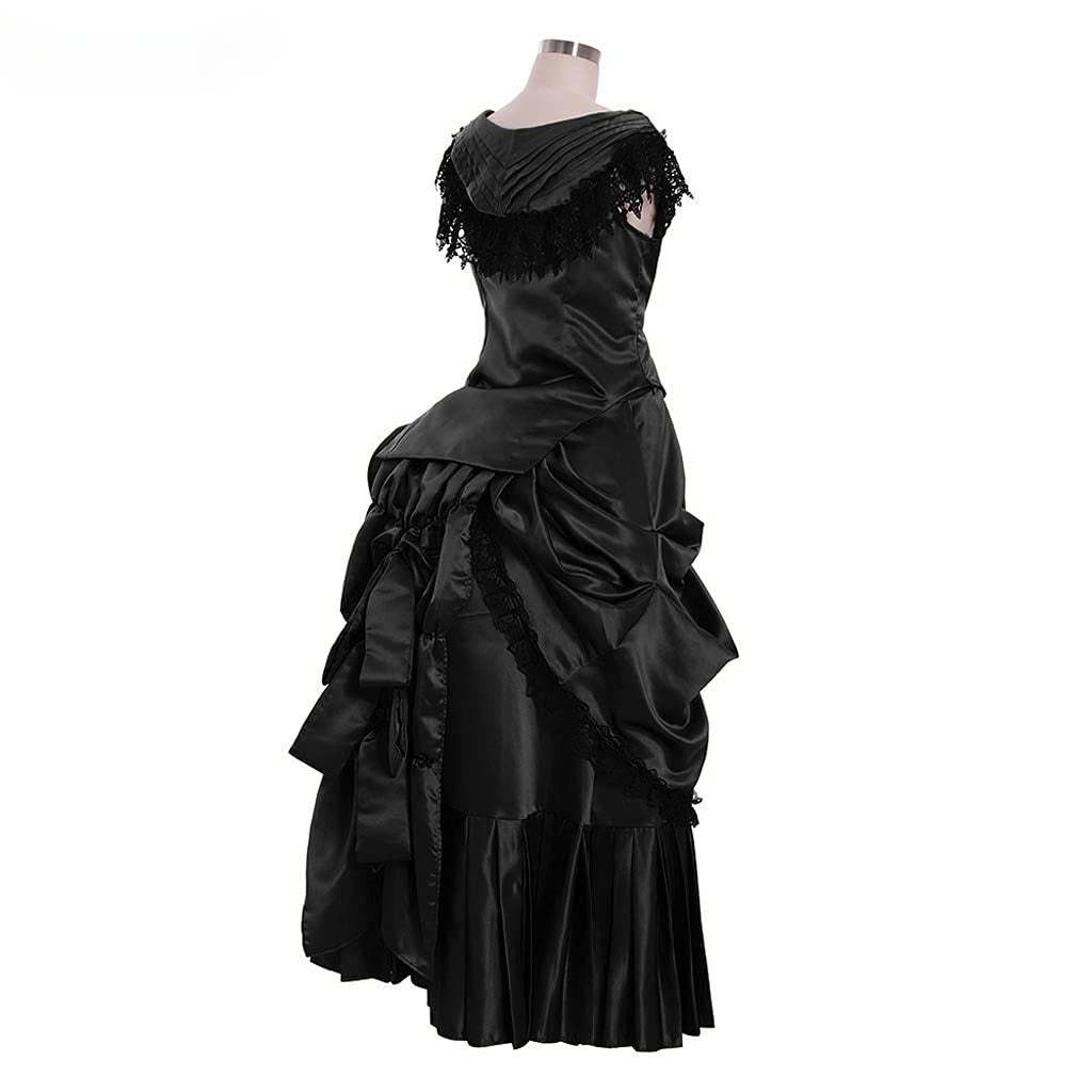 Victorian Bustle Gown | Elegant Queen’s Gothic Georgian Dress for Masquerade & Reenactment-Astricos