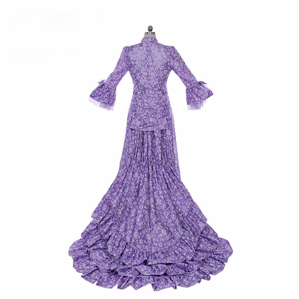 Victorian Gothic Purple Bustle Gown | Civil War Southern Belle Ball Dress for Cosplay & Christmas-Astricos