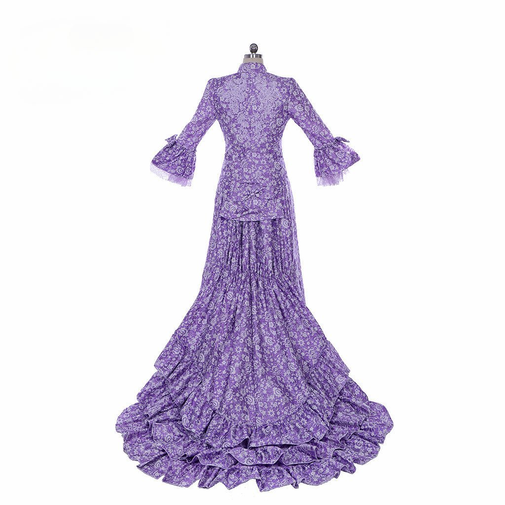 Victorian Gothic Purple Bustle Gown | Civil War Southern Belle Ball Dress for Cosplay & Christmas-Astricos