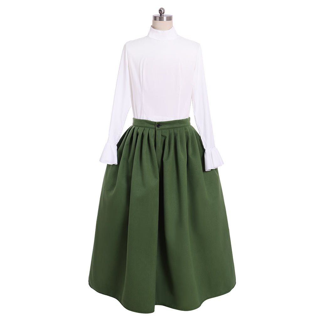 Victorian Green Knight Dress | Elegant Hunter Women Cosplay Costume for Masquerade & Daily Wear-Astricos