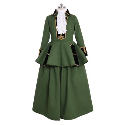Victorian Green Knight Dress | Elegant Hunter Women Cosplay Costume for Masquerade & Daily Wear-Astricos