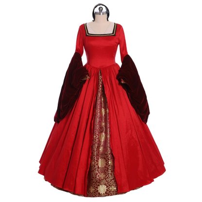 Victorian Queen Elizabeth Tudor Dress | Anne Boleyn Style Cosplay Costume for Renaissance & Historical Events-Astricos