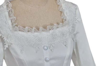 Victorian White Bridal Masquerade Gown - Christine Daae Cosplay Costume from The Phantom of the Opera-Astricos
