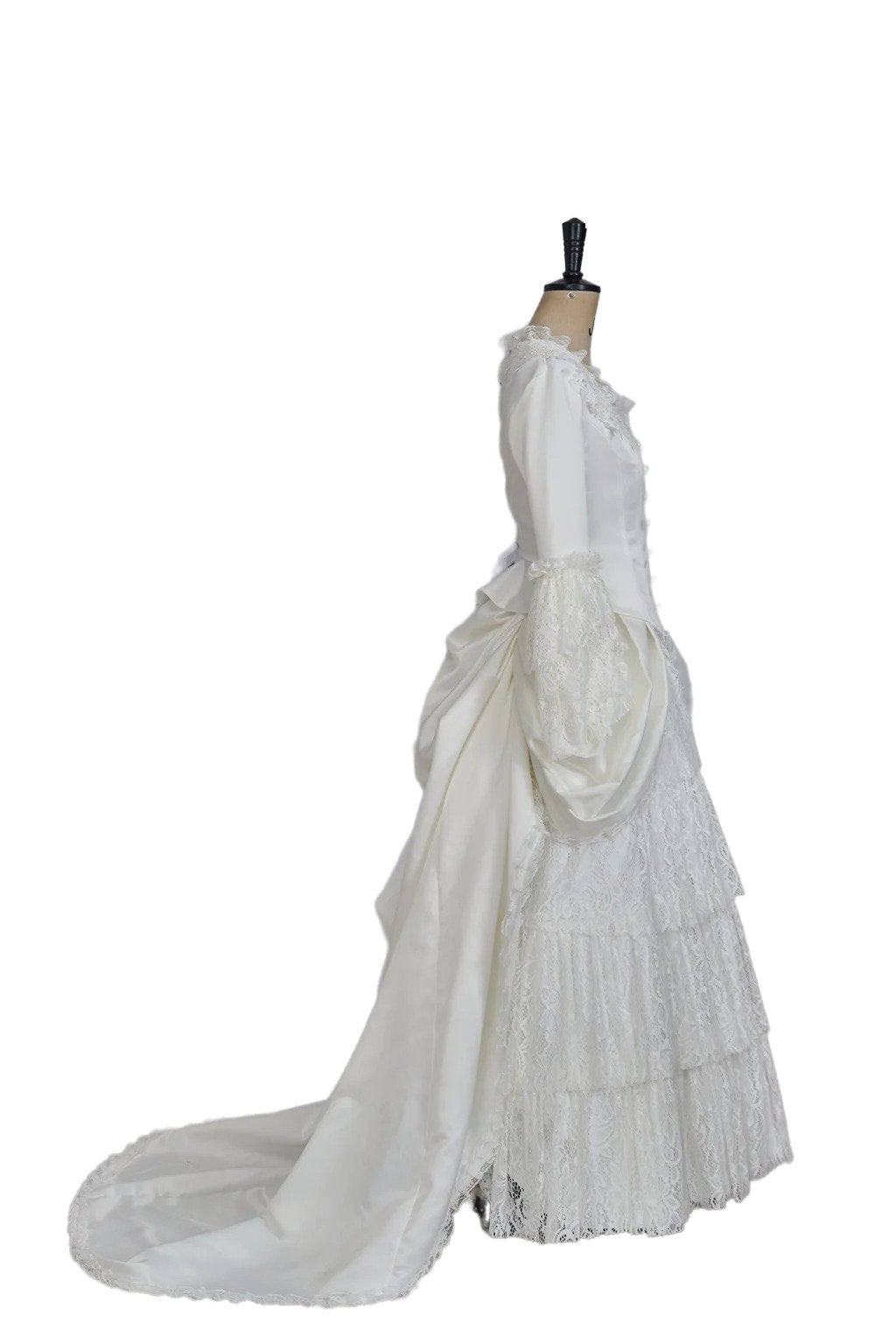 Victorian White Bridal Masquerade Gown - Christine Daae Cosplay Costume from The Phantom of the Opera-Astricos