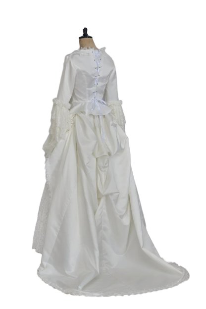 Victorian White Bridal Masquerade Gown - Christine Daae Cosplay Costume from The Phantom of the Opera-Astricos
