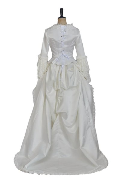 Victorian White Bridal Masquerade Gown - Christine Daae Cosplay Costume from The Phantom of the Opera-Astricos