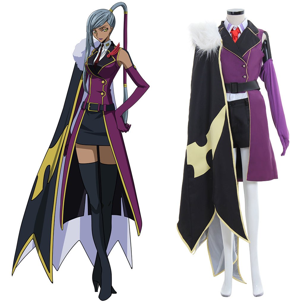 Villetta Nu Military Uniform Cosplay Costume - Authentic Code Geass Outfit-Astricos