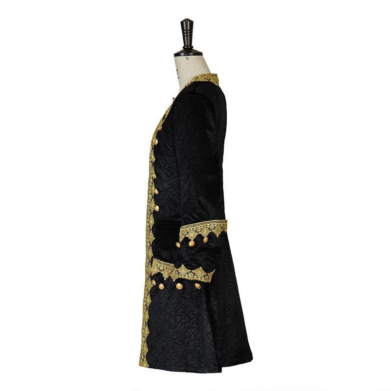 Vintage Noble Men's Gothic Medieval Prince Coat with Top Hat | Steampunk Retro Ball Jacket | Astricos-Astricos