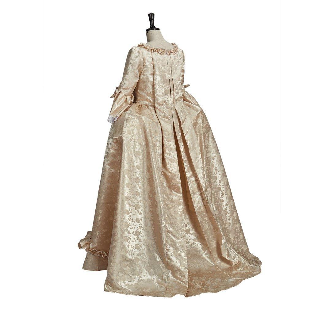 Vintage Rococo Victorian Renaissance Princess Colonial Period Prom Dress - Elegant 3/4 Sleeve Ball Gown-Astricos