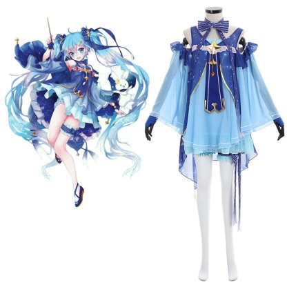 Vocaloid Hatsune Miku Snow Miku Cosplay Costume - Astricos-Astricos