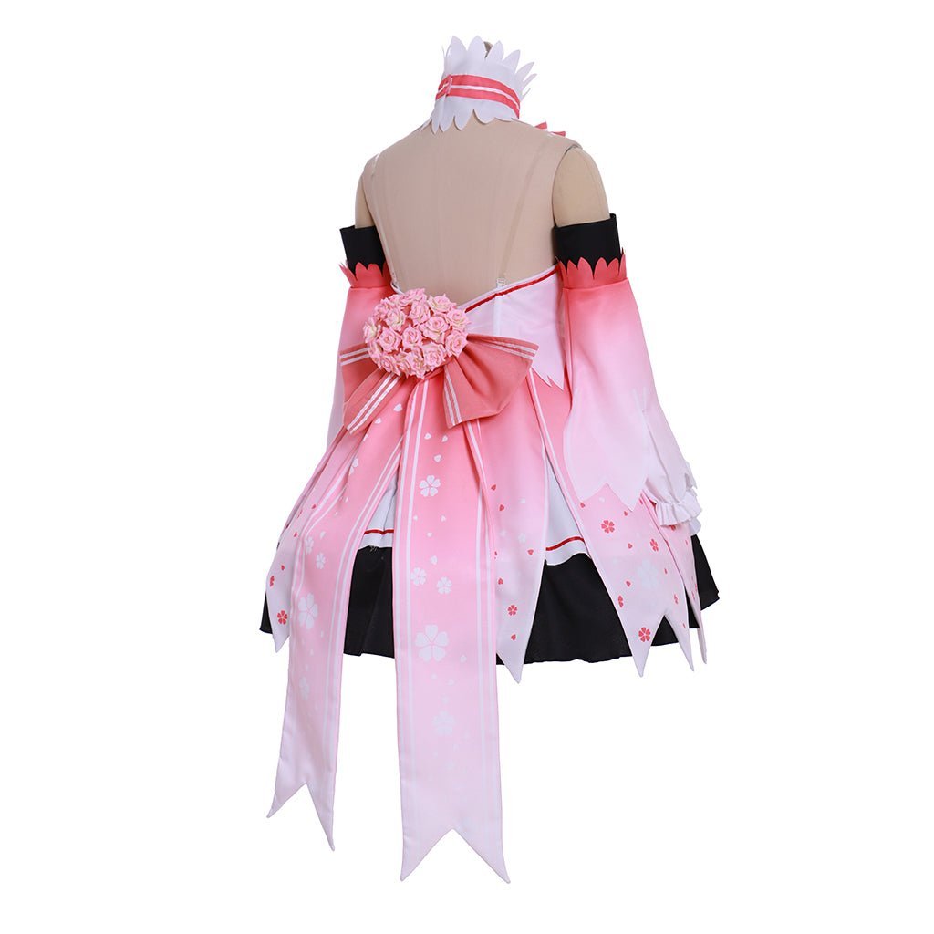Sakura Miku Pink Dress Cosplay Costume - Vocaloid Hatsune Miku Elegant Outfit-Astricos