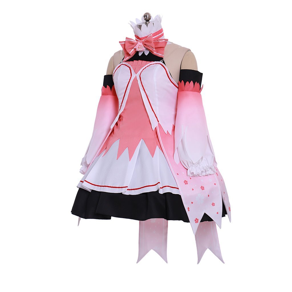 Sakura Miku Pink Dress Cosplay Costume - Vocaloid Hatsune Miku Elegant Outfit-Astricos