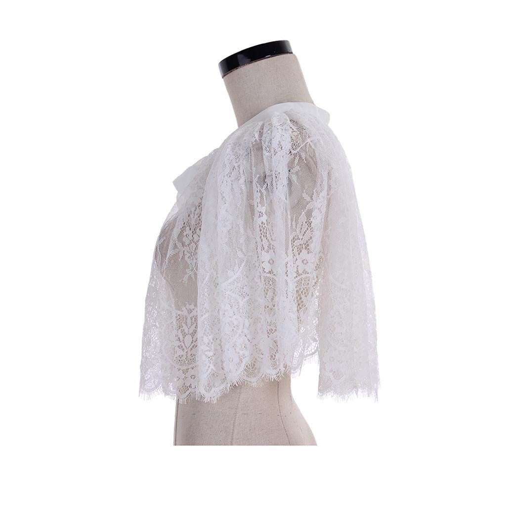 Elegant White Lace Bolero Shrugs for Women - Perfect Wedding Capes & Bridal Wraps-Astricos