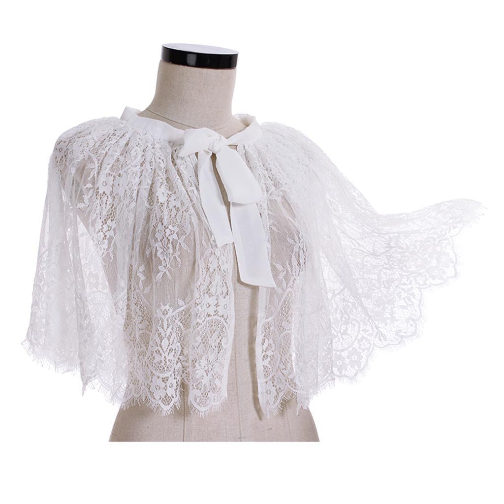 Elegant White Lace Bolero Shrugs for Women - Perfect Wedding Capes & Bridal Wraps-Astricos