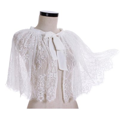 Elegant White Lace Bolero Shrugs for Women - Perfect Wedding Capes & Bridal Wraps-Astricos