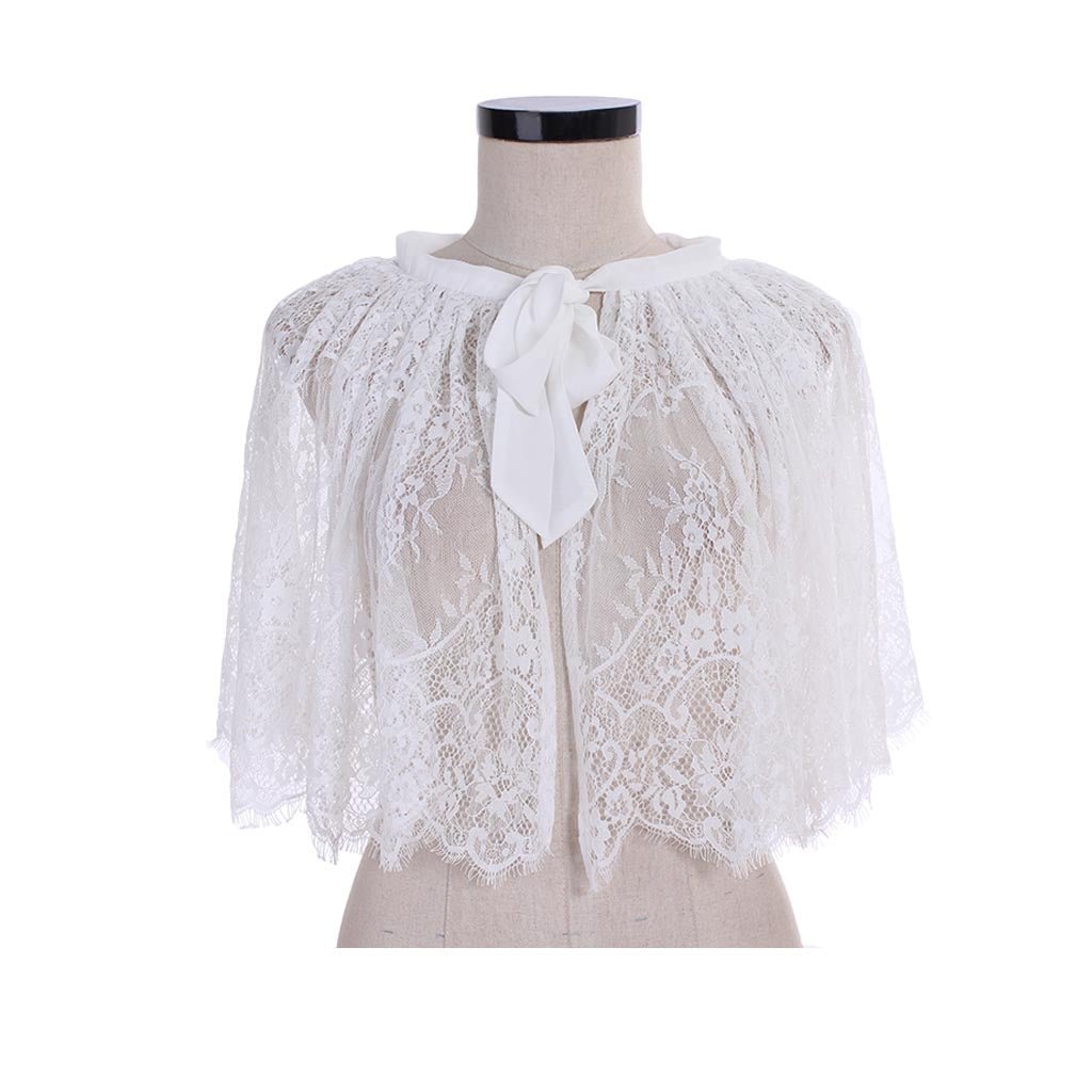 Elegant White Lace Bolero Shrugs for Women - Perfect Wedding Capes & Bridal Wraps-Astricos