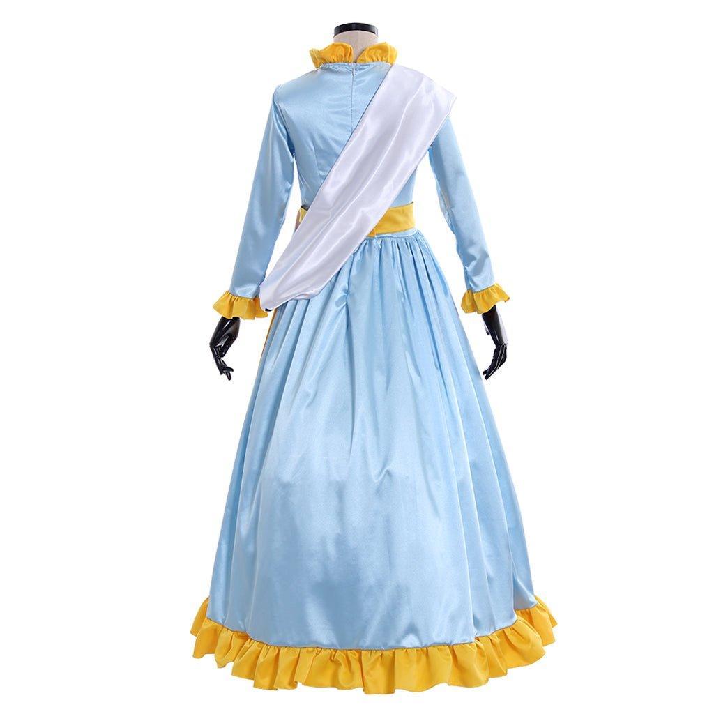 Winifred Mrs. Banks Blue Ball Gown Costume | Movie Cosplay Dress for Halloween & Parties-Astricos