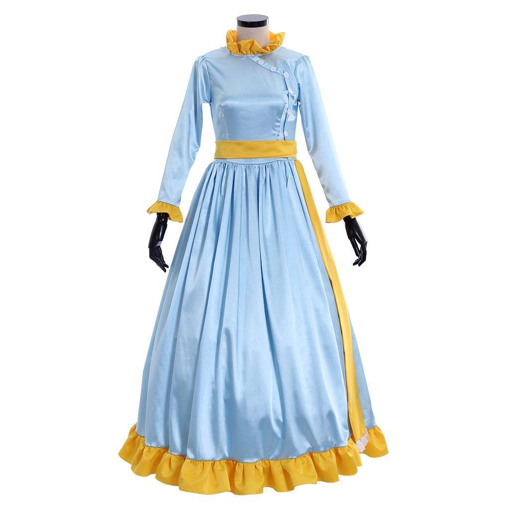 Winifred Mrs. Banks Blue Ball Gown Costume | Movie Cosplay Dress for Halloween & Parties-Astricos