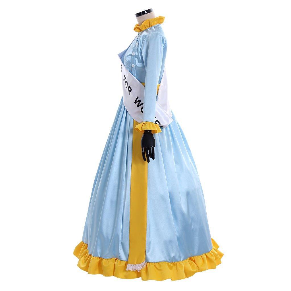 Winifred Mrs. Banks Blue Ball Gown Costume | Movie Cosplay Dress for Halloween & Parties-Astricos