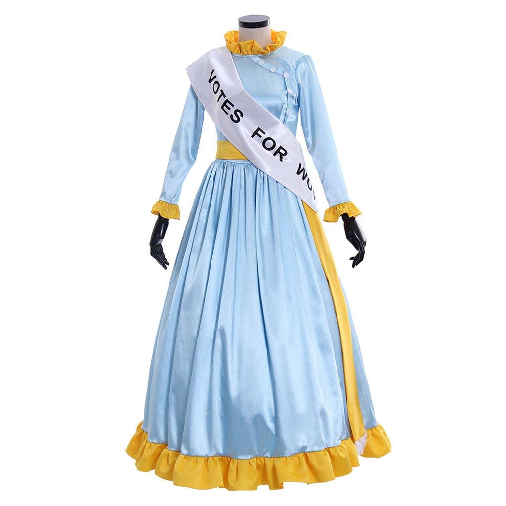 Winifred Mrs. Banks Blue Ball Gown Costume | Movie Cosplay Dress for Halloween & Parties-Astricos