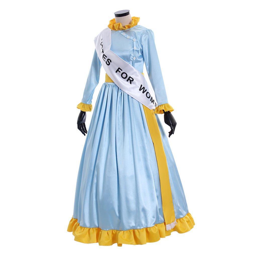 Winifred Mrs. Banks Blue Ball Gown Costume | Movie Cosplay Dress for Halloween & Parties-Astricos