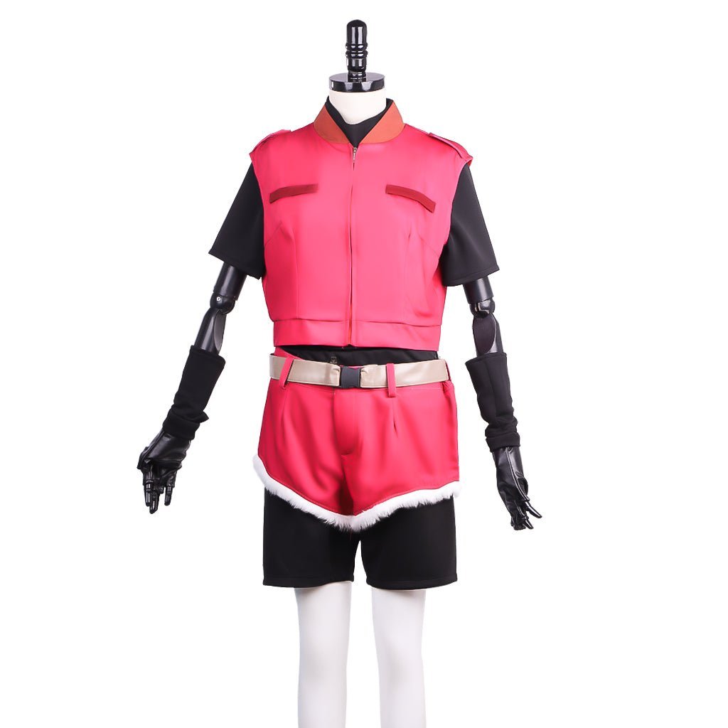 Women's Resident Evil Claire Redfield Cosplay Costume - Coat, Shirt, Shorts with Belt-Astricos