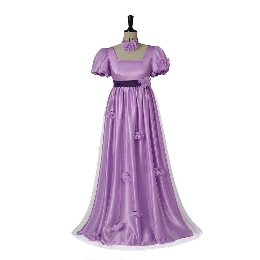 Elegant Women Philippa Cosplay Costume - Regency Princess Purple Ball Gown-Astricos