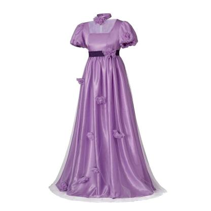 Elegant Women Philippa Cosplay Costume - Regency Princess Purple Ball Gown-Astricos