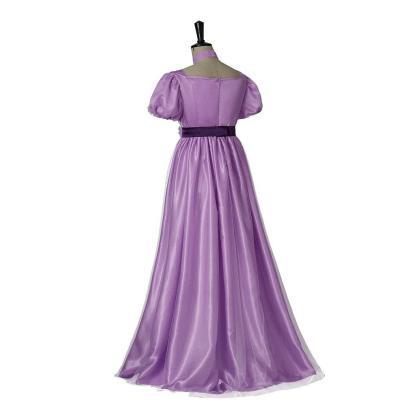 Elegant Women Philippa Cosplay Costume - Regency Princess Purple Ball Gown-Astricos