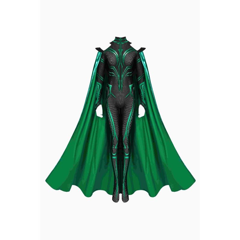 Women Thor Ragnarok Hela Costume Cosplay Girls Jumpsuit with Cape ZG23 - Astricos
