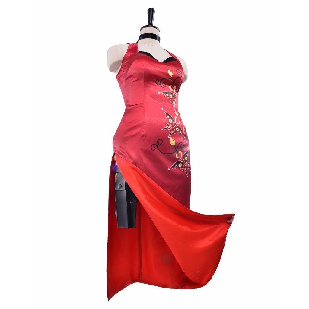 Ada Wong Red Cheongsam Cosplay Costume | Resident Evil Movie Outfit-Astricos