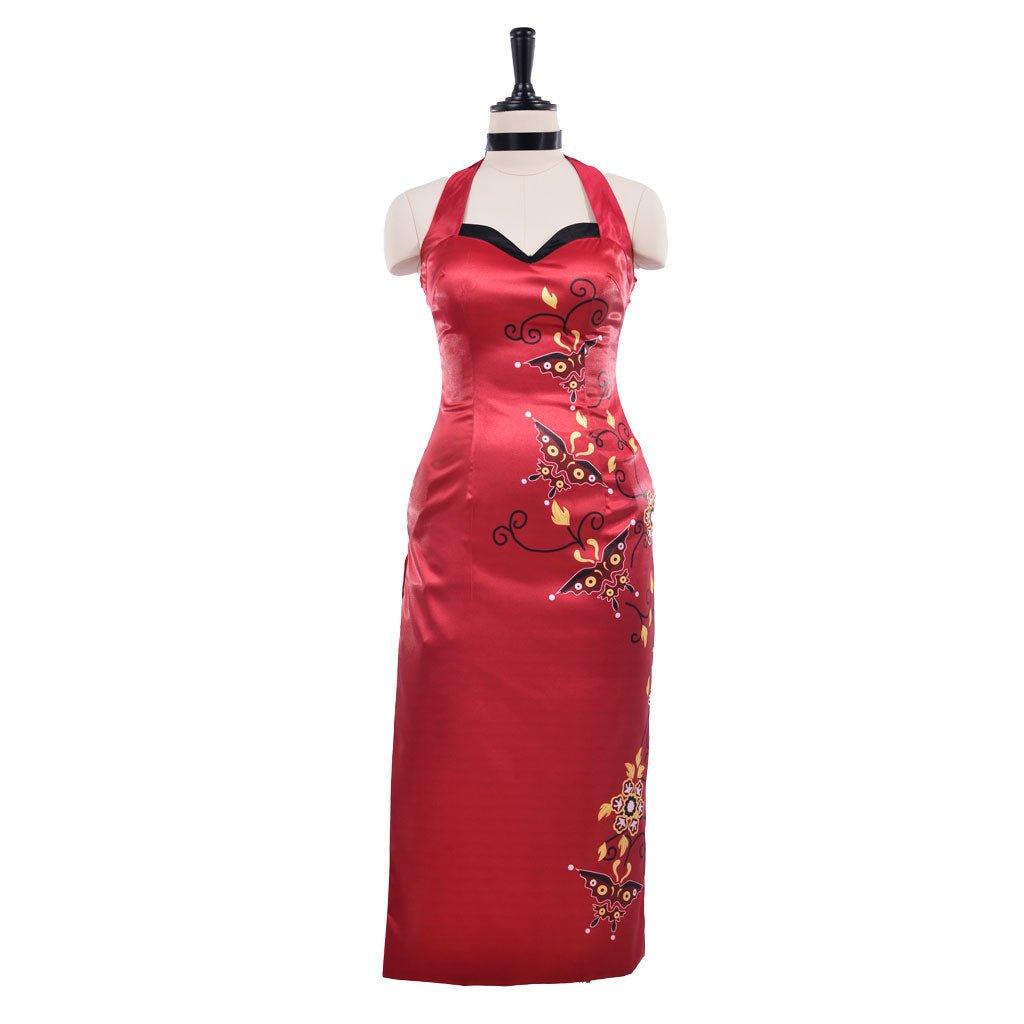 Ada Wong Red Cheongsam Cosplay Costume | Resident Evil Movie Outfit-Astricos