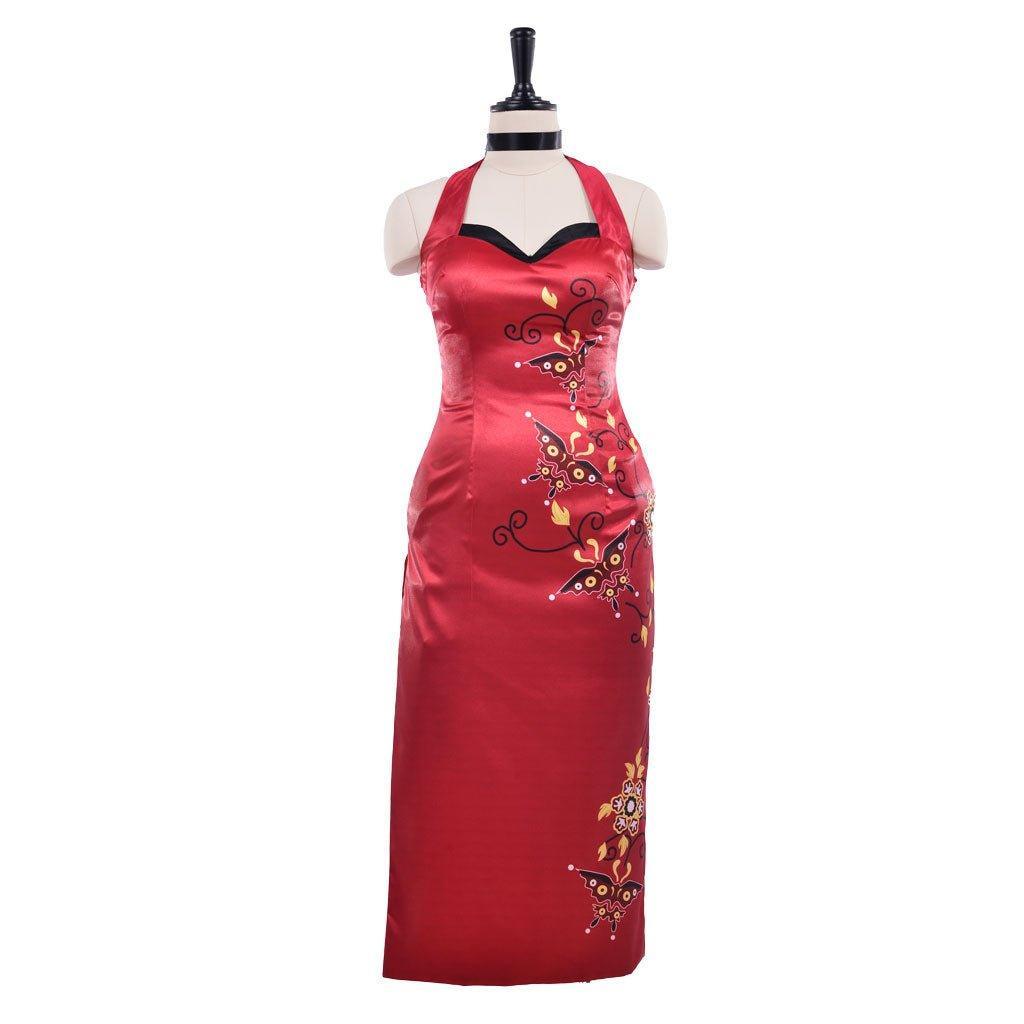 Ada Wong Red Cheongsam Cosplay Costume | Resident Evil Movie Outfit-Astricos