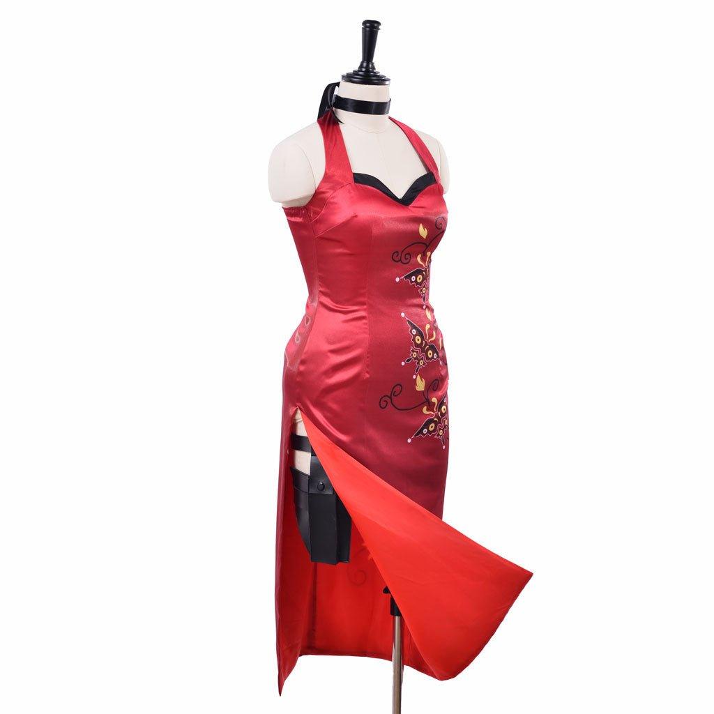Ada Wong Red Cheongsam Cosplay Costume | Resident Evil Movie Outfit-Astricos