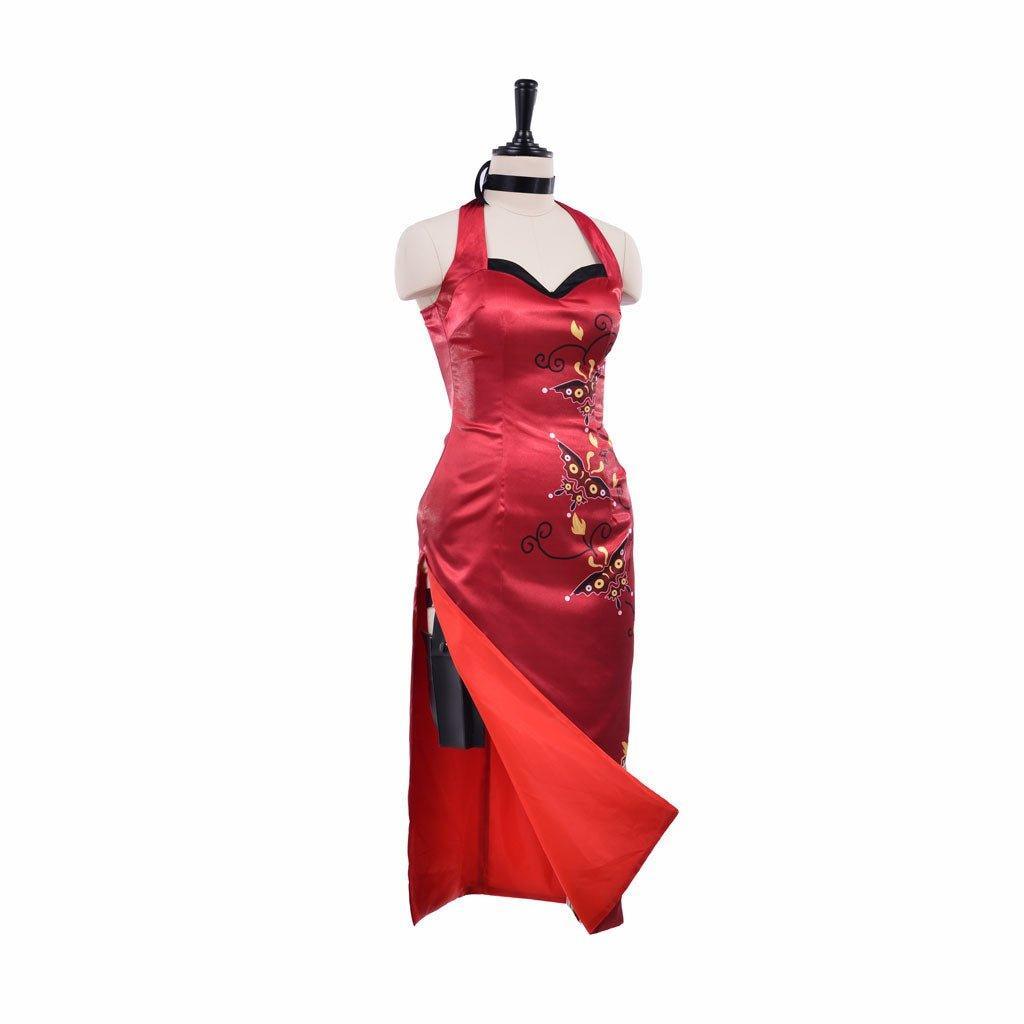 Ada Wong Red Cheongsam Cosplay Costume | Resident Evil Movie Outfit-Astricos