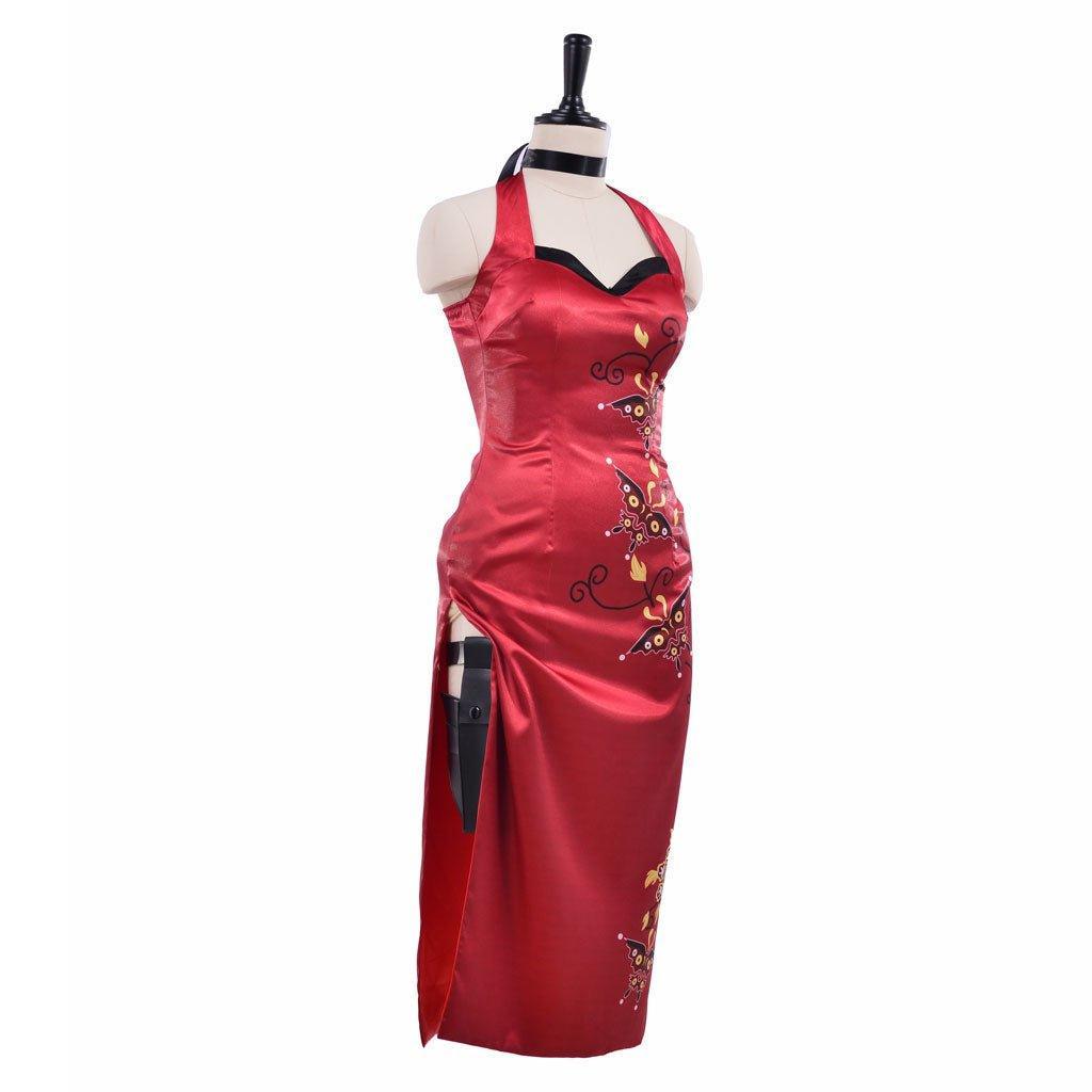 Ada Wong Red Cheongsam Cosplay Costume | Resident Evil Movie Outfit-Astricos