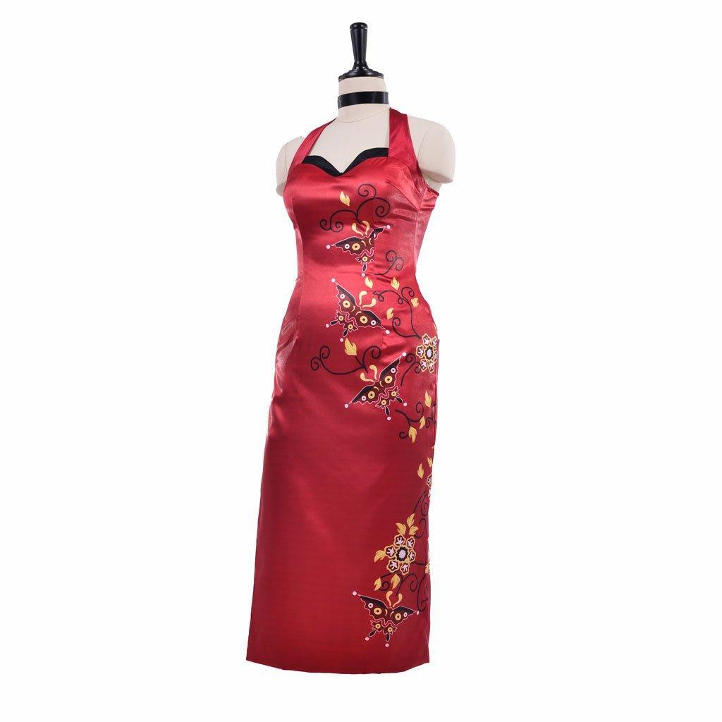 Ada Wong Red Cheongsam Cosplay Costume | Resident Evil Movie Outfit-Astricos