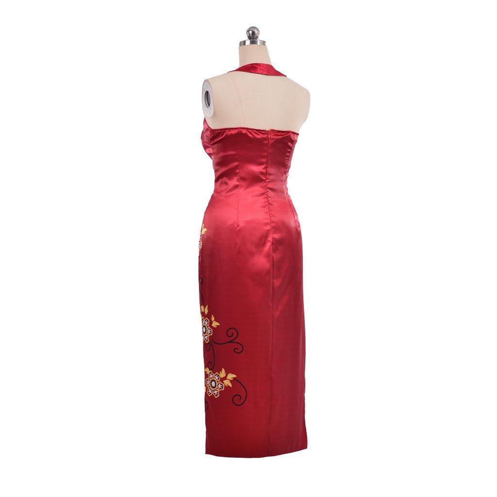 Ada Wong Red Cheongsam Cosplay Costume | Resident Evil Movie Outfit-Astricos