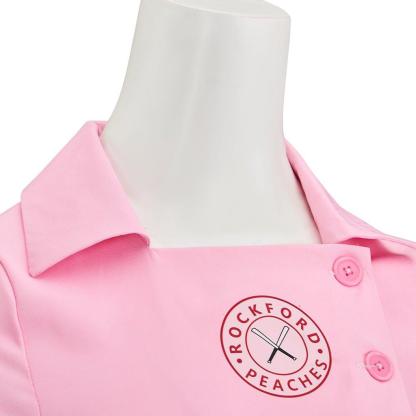 Dottie Hinson Pink Dress Cosplay Costume - Women's Baseball League Uniform for Halloween & Themed Parties-Astricos