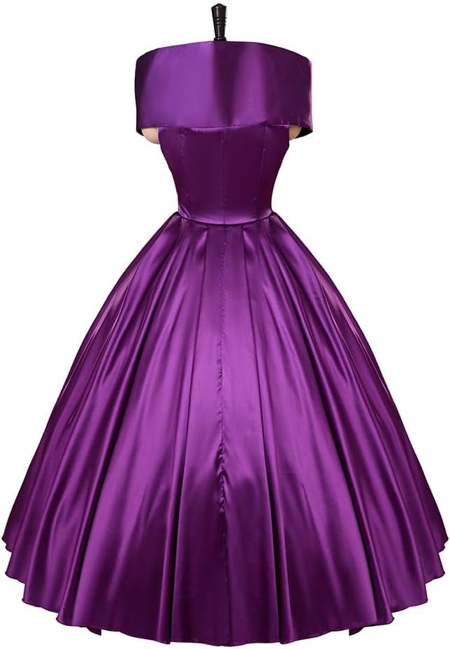 Purple Bearded Lady Circus Costume for Women - Theatrical Tutu Dress for Cosplay-Astricos