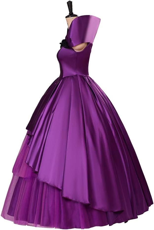 Purple Bearded Lady Circus Costume for Women - Theatrical Tutu Dress for Cosplay-Astricos
